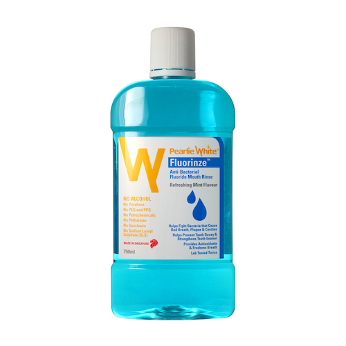 Pearlie White Alcohol Free Fluoride Mouth Rinse