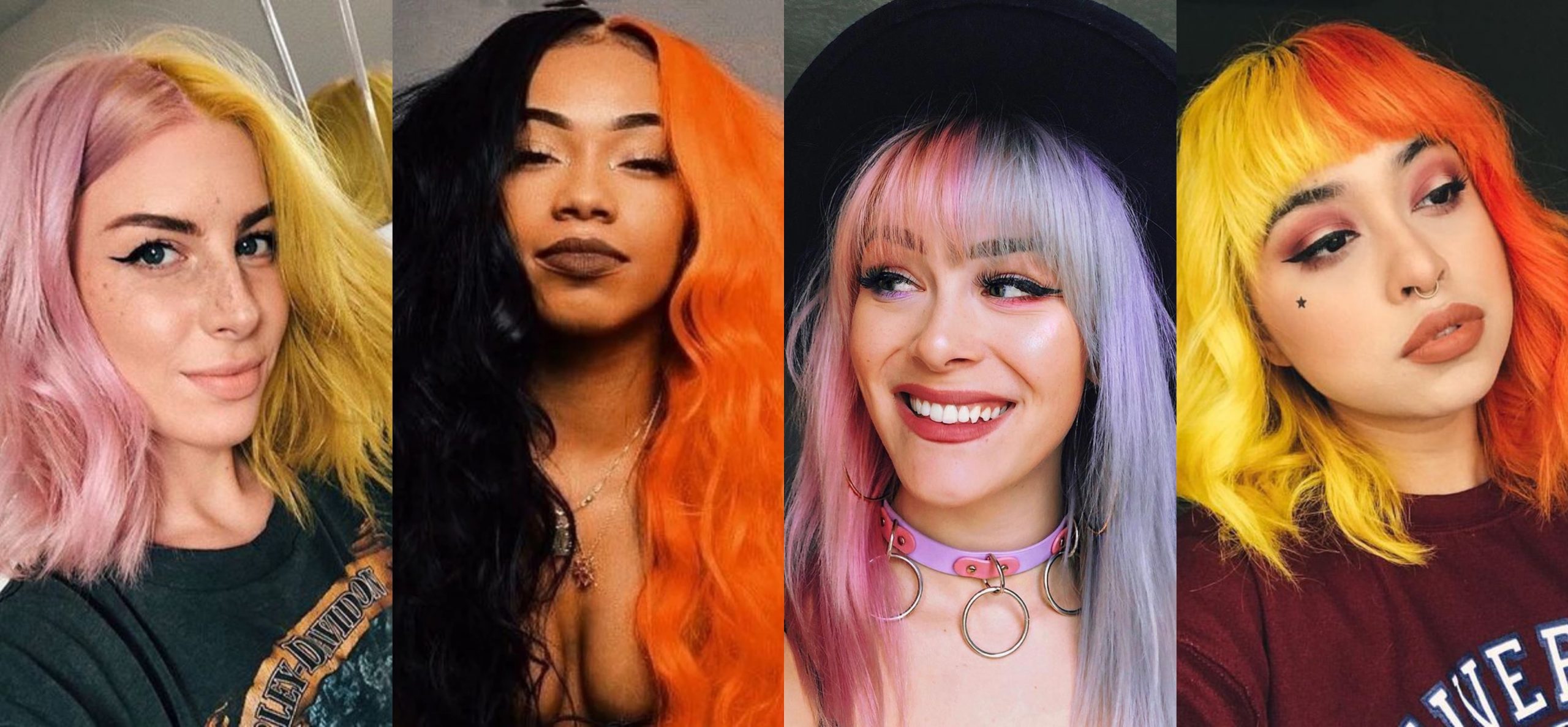 13 Unique Half-and-Half Hair Colours - Are You Daring Enough?