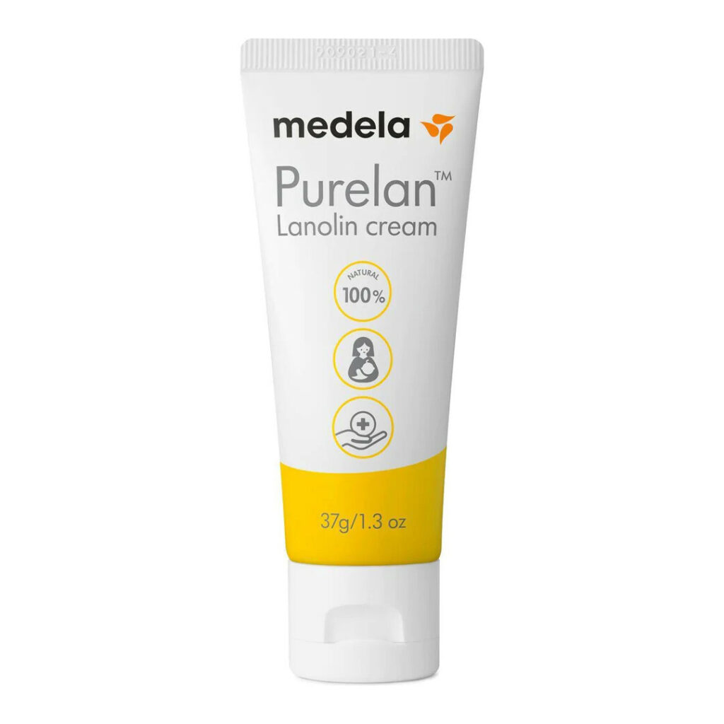  Medela Purelan Lanolin Nipple Cream for Breastfeeding, 100%  All Natural Single Ingredient, Hypoallergenic, Soothing Protection, Safe  for Nursing Mom and Baby, 1.3 Ounce Tube : Baby